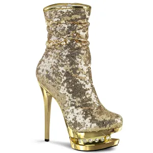 6 Inch Heel BLONDIE-R-1009 Gold Sequins