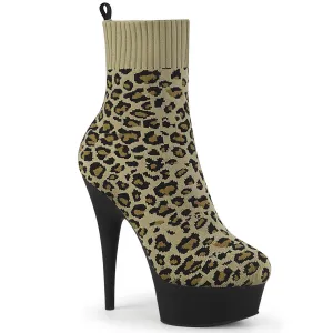 6 Inch Heel DELIGHT-1002LP Leopard Print Fabric