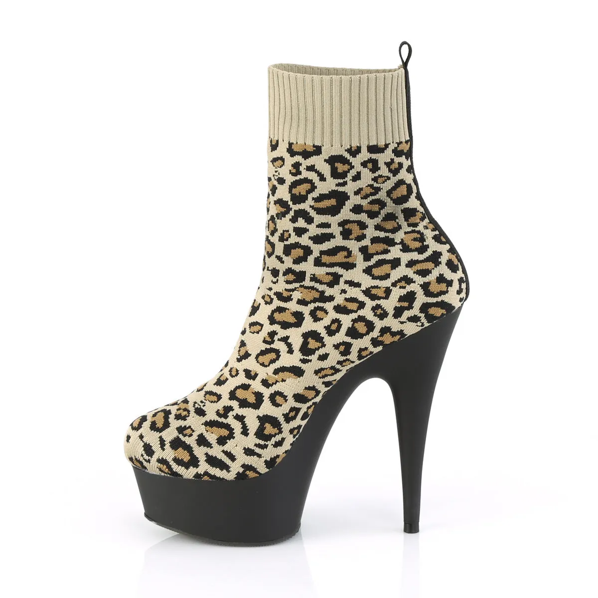 6 Inch Heel DELIGHT-1002LP Leopard Print Fabric