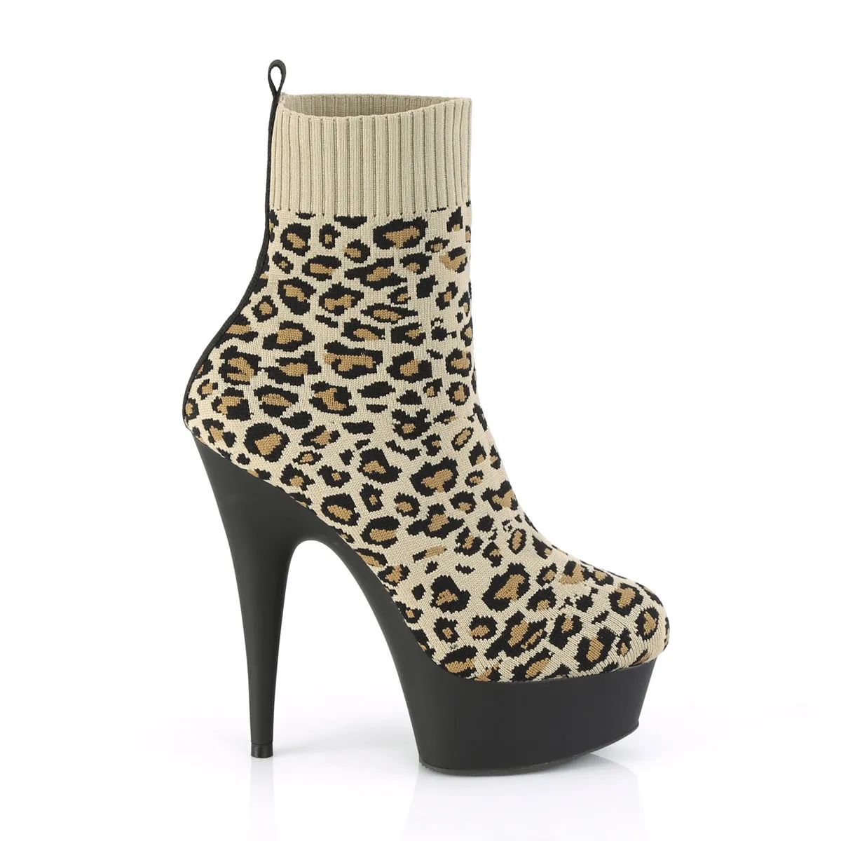 6 Inch Heel DELIGHT-1002LP Leopard Print Fabric