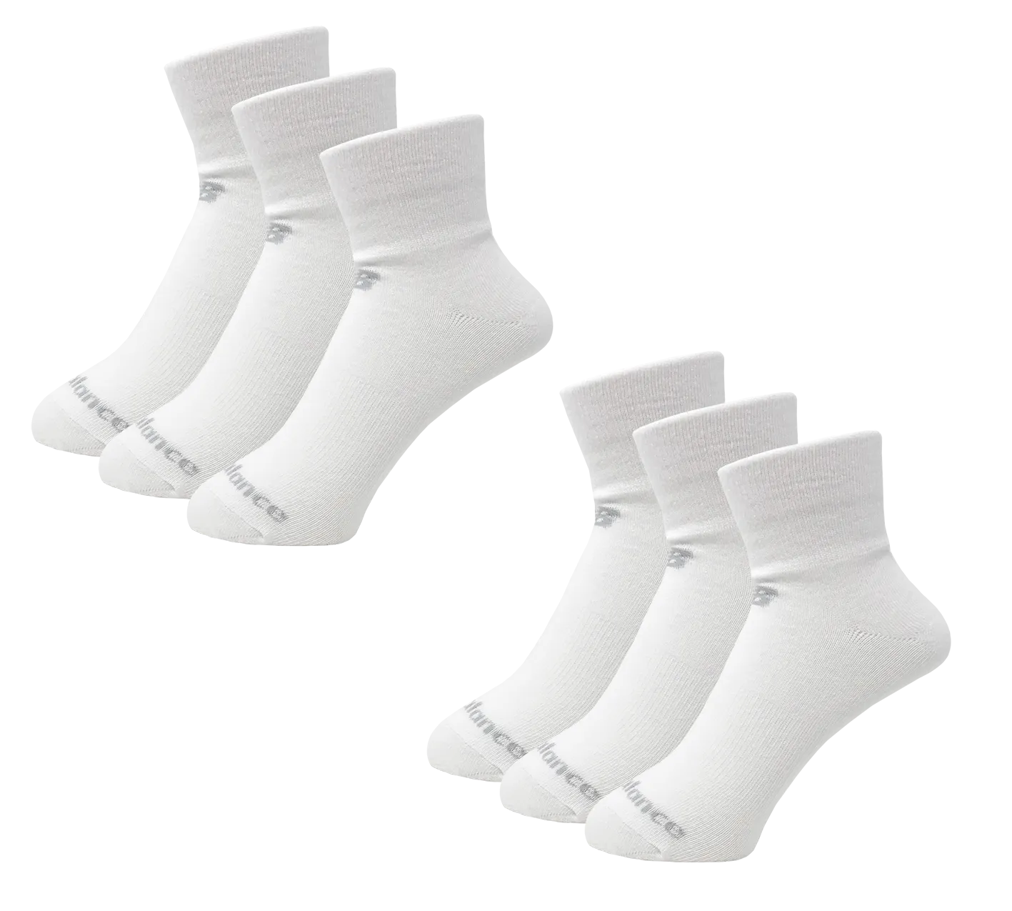 6 Pack Performance Cotton Flat Knit Ankle Socks