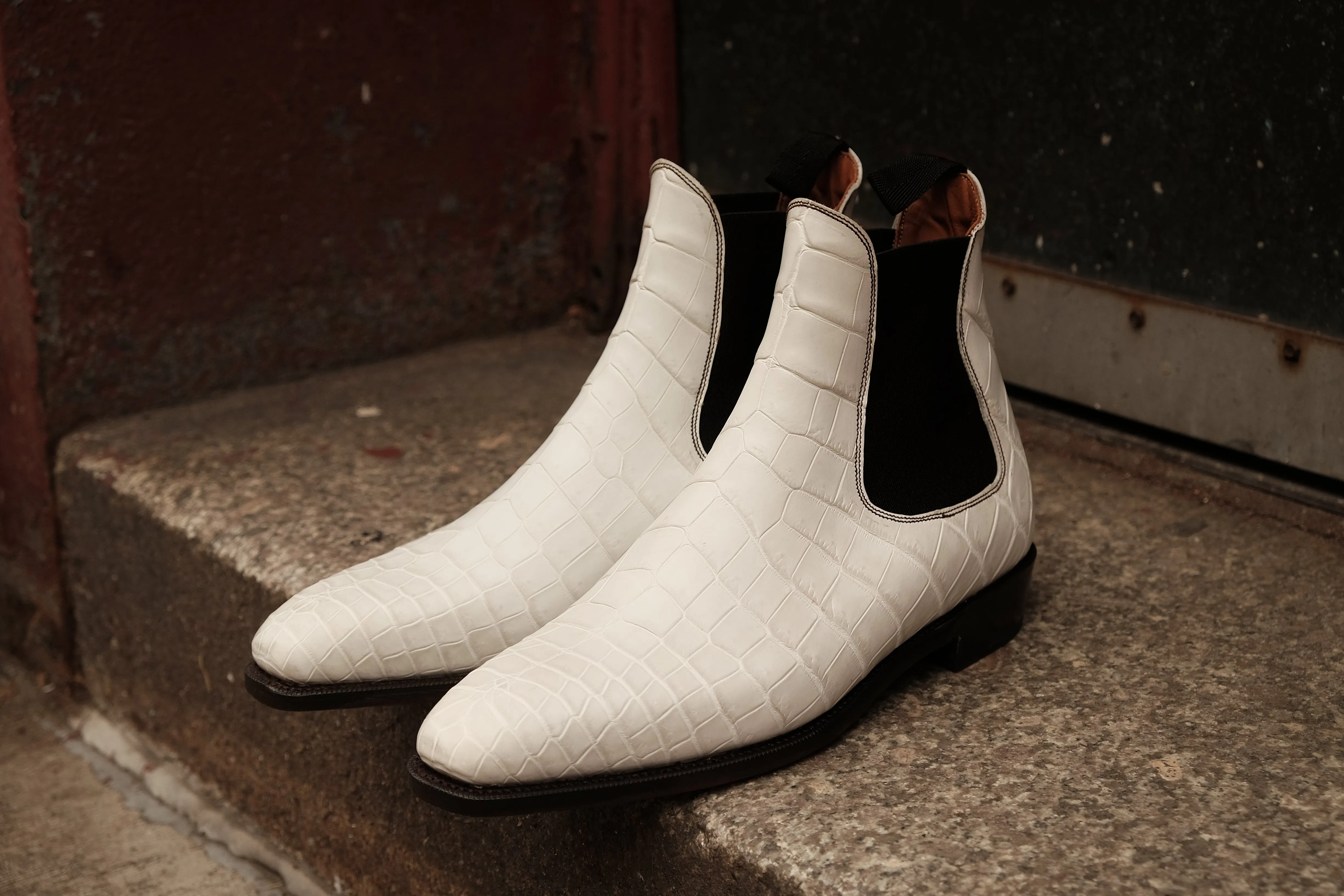 Alki Redux - MTO - Genuine Crocodile - Unfinished White Crust - LPB Last - Single Leather Sole