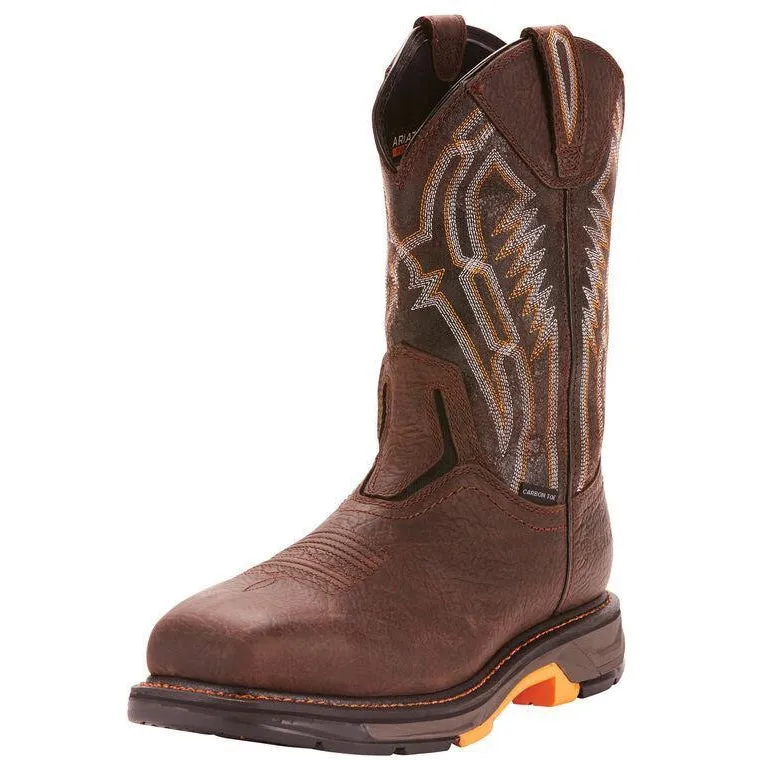 Ariat Men's WorkHog XT Dare 11 Carbon Toe Western Work Boot- Brown - 10024952