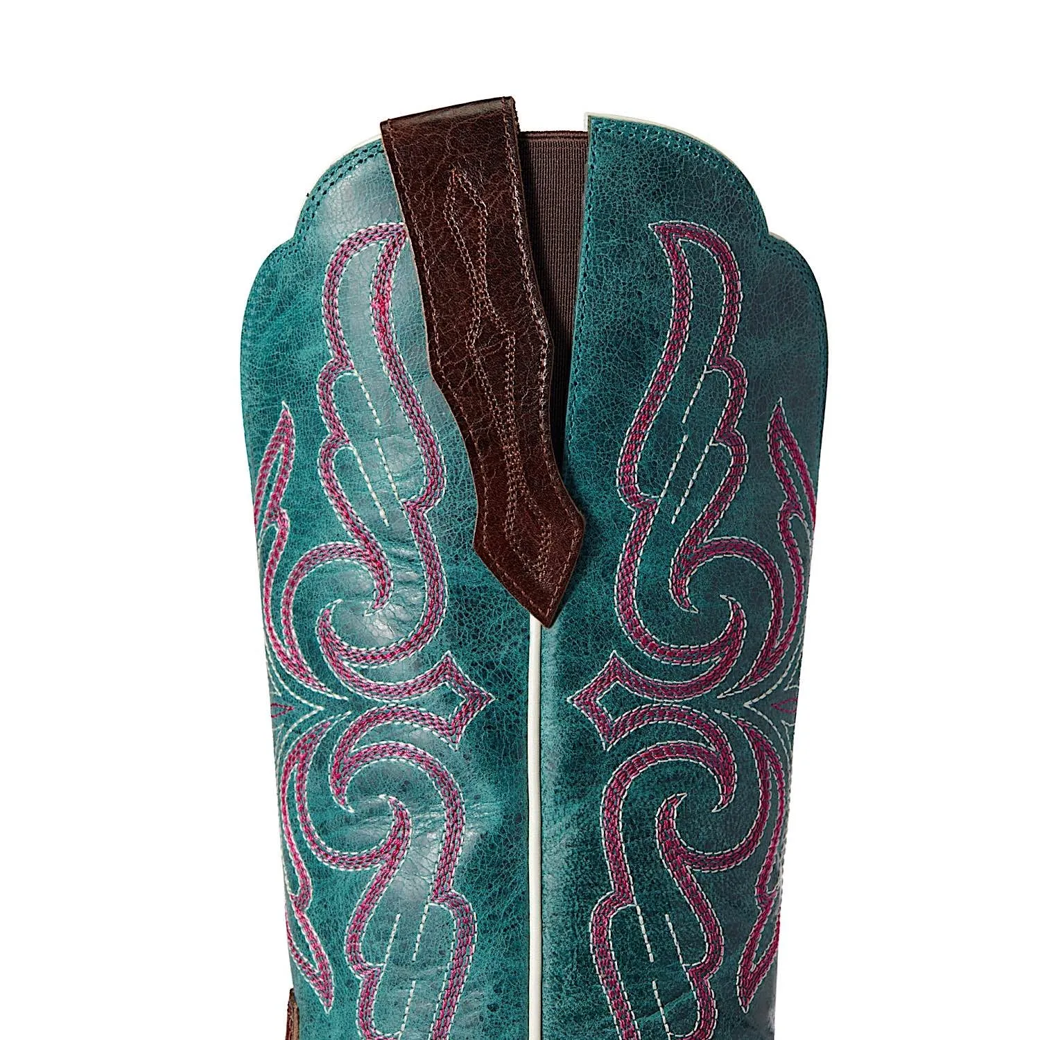 Ariat Womens Primera Stretchfit Barrel Brown / Antique Teal