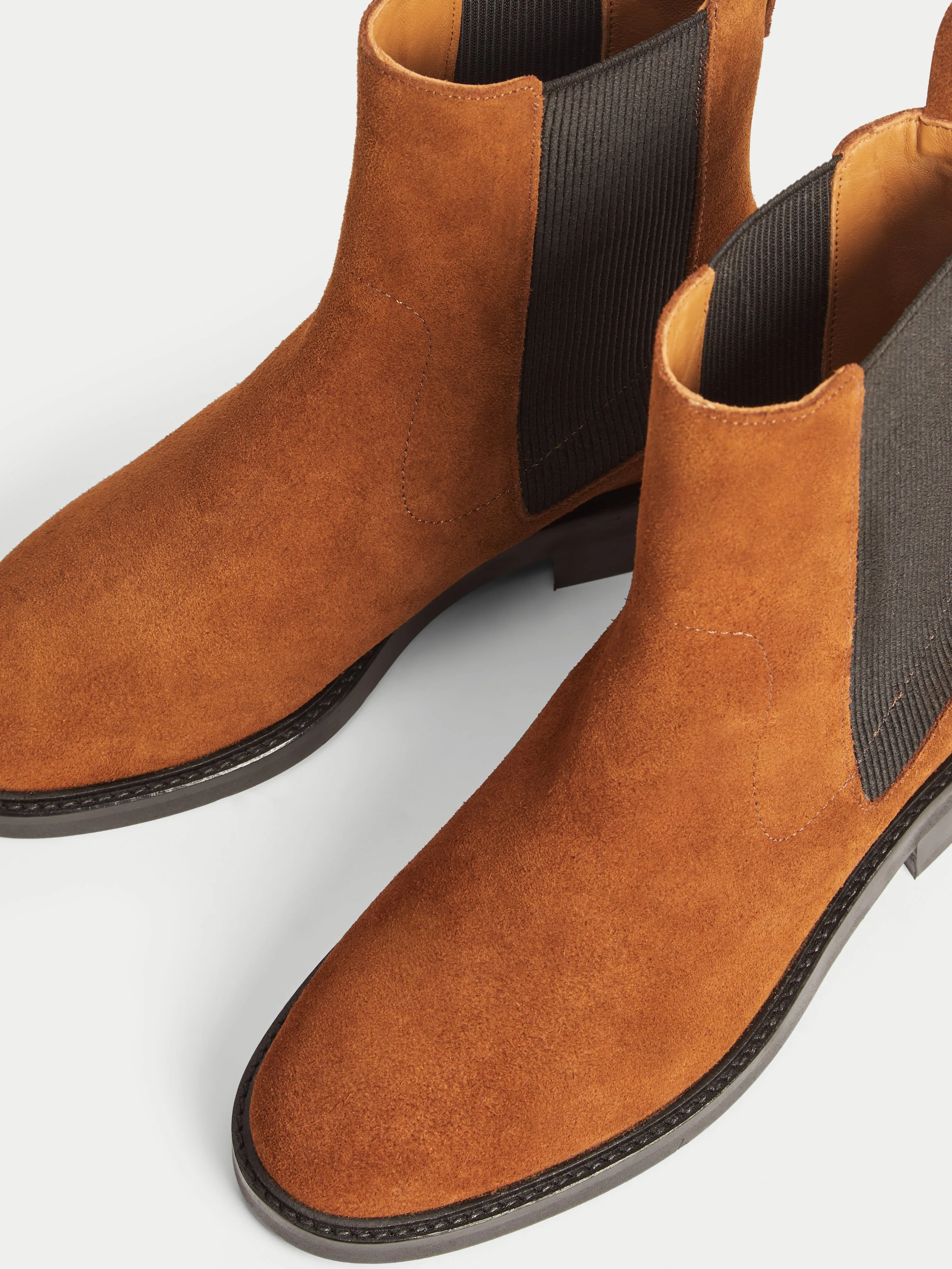 Arman Suede Flat Boot | Tobacco