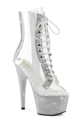 BEJEWELED-1021C-2 Clear Vinyl Ankle Boot