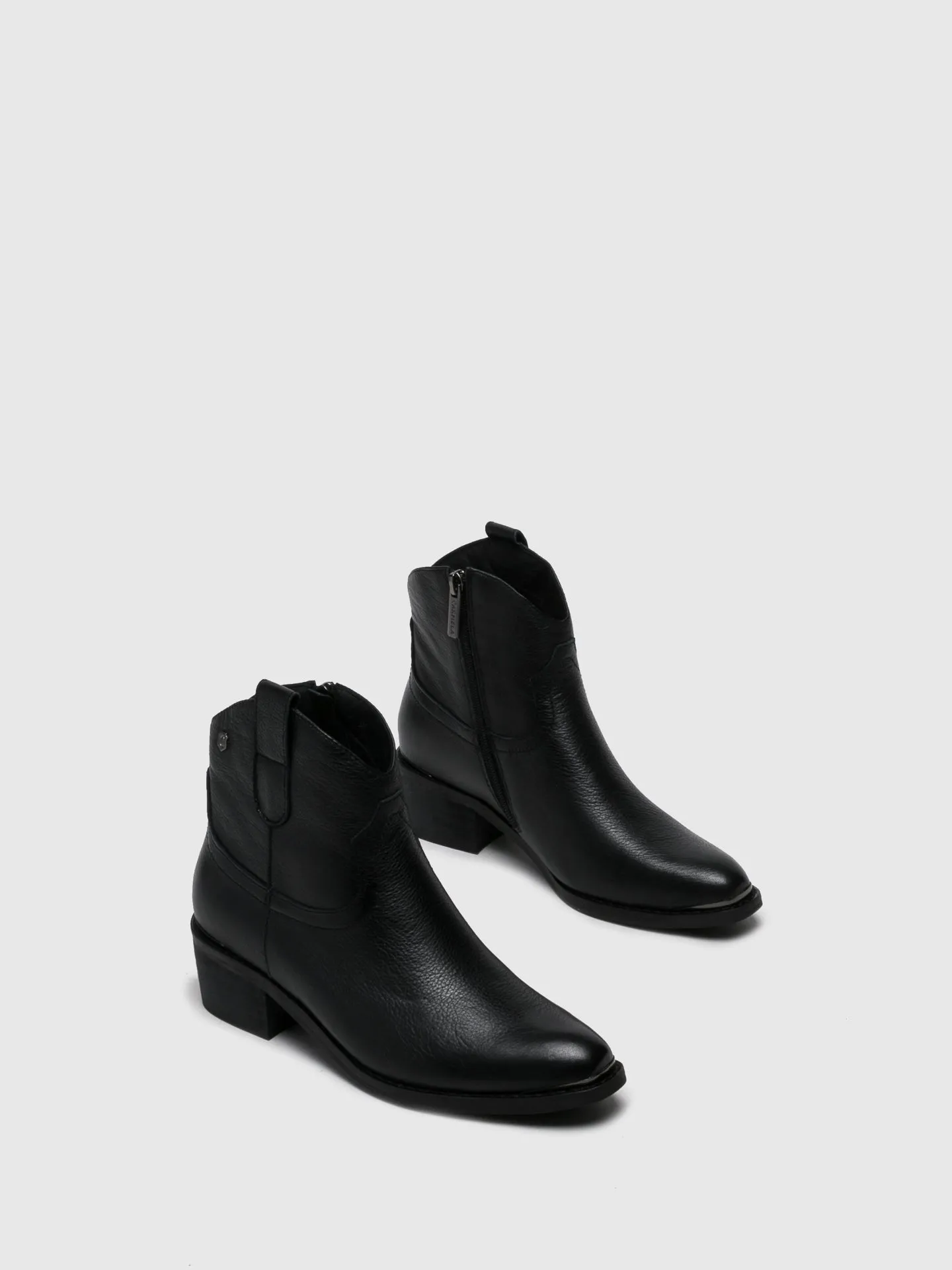 Black Cowboy Ankle Boots