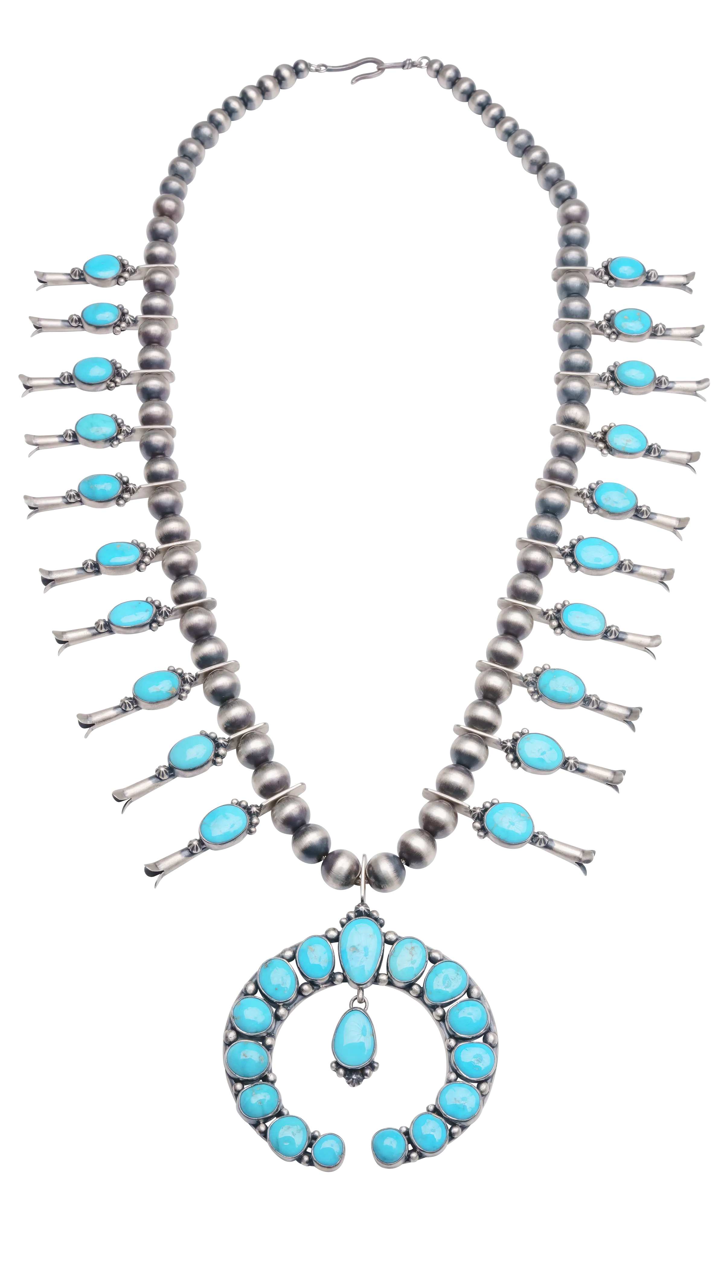 Blue Ridge Turquoise Squash Blossom Necklace | Angela Martin