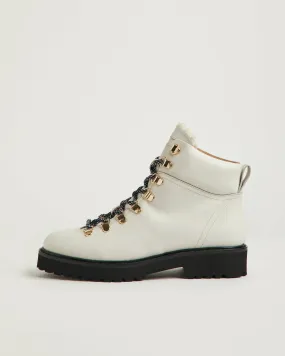 Burnham Leather Lace Up Boot | Cream