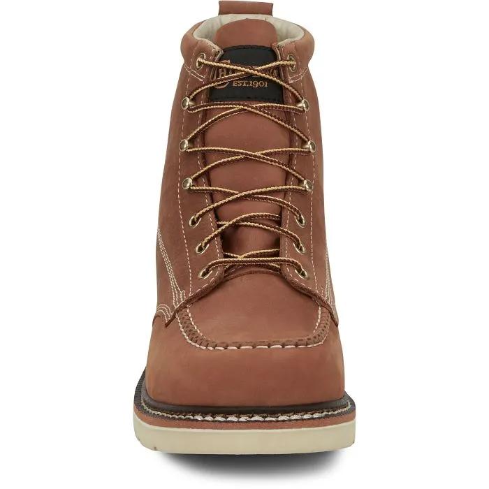 Chippewa Men's Edge Walker 6" Moc Toe Lace Up Work Boot -Tan- ED5312