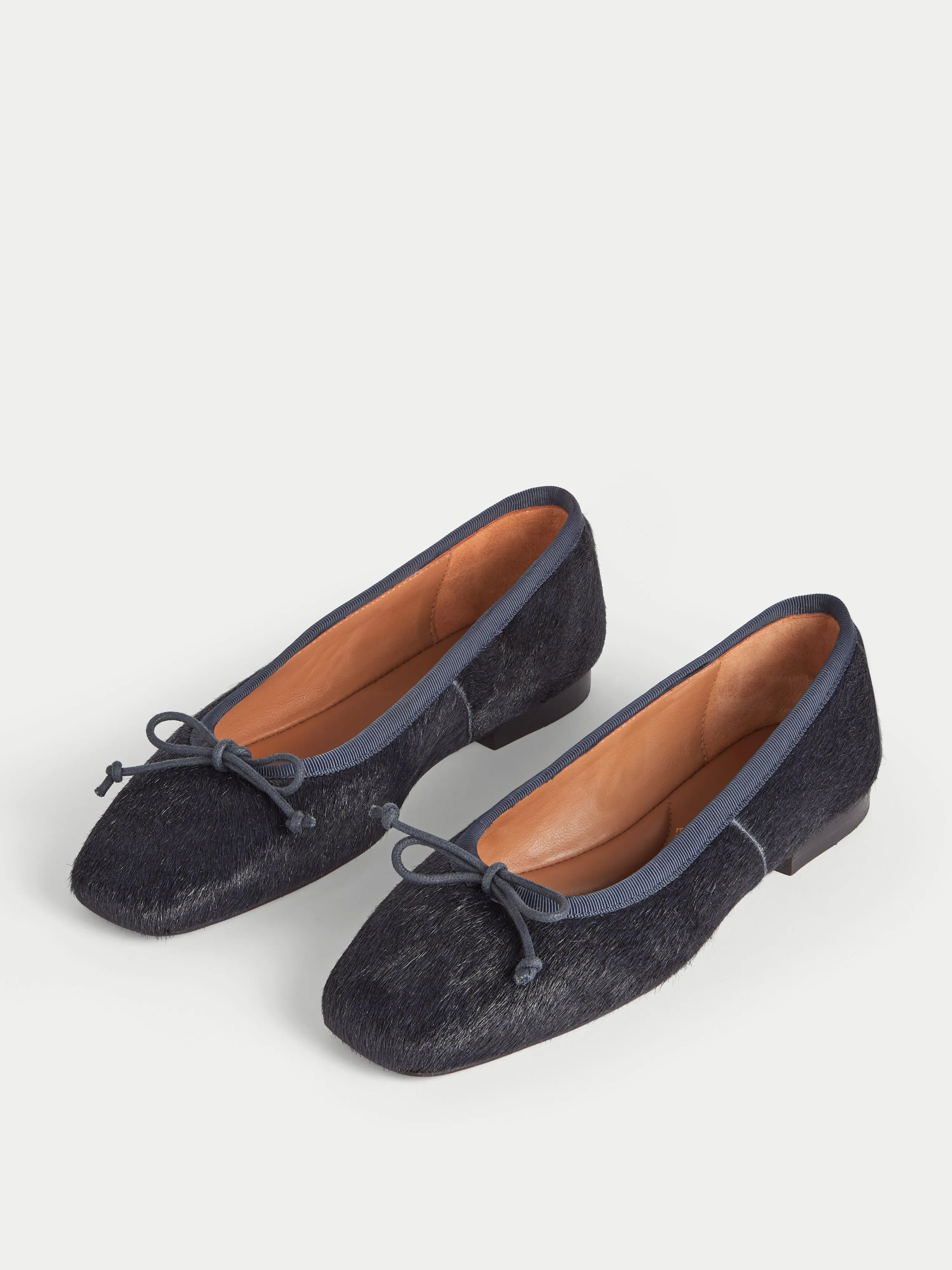 Chiswick Calf Hair Ballerina | Navy