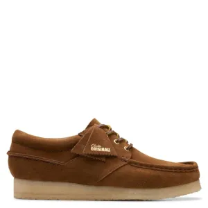 Clarks Men's Wallabee Boat in Cola Suede