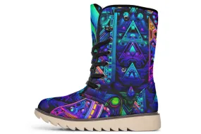 Cyber Cyan Moon Boots