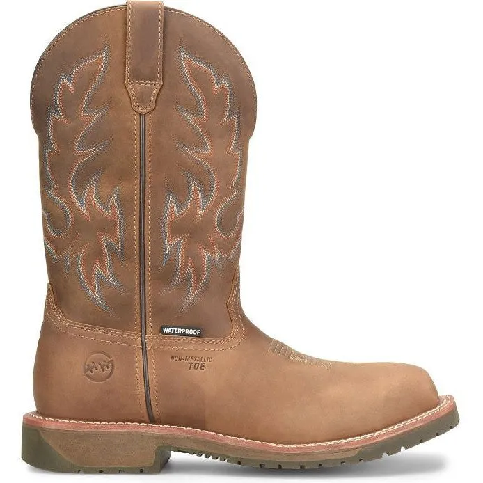 Double H Men's Roper 12" Wide SQ Toe Comp Toe Western Work Boot -Brown- DH6141