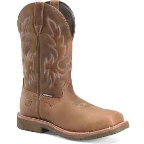 Double H Men's Roper 12" Wide SQ Toe Comp Toe Western Work Boot -Brown- DH6141