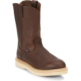 Justin Men's Axe 10" Soft Toe Wedge Western Work Boot -Brown- WK4908