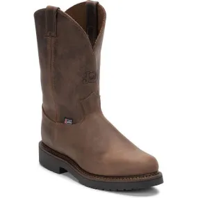 Justin Men's Balusters 11 Slip Resistant Western Work Boot -Brown- 4444