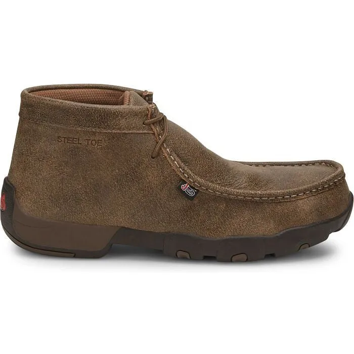 Justin Men's Cappie Steel Toe Western Work Boot -Tan Bomber- 237