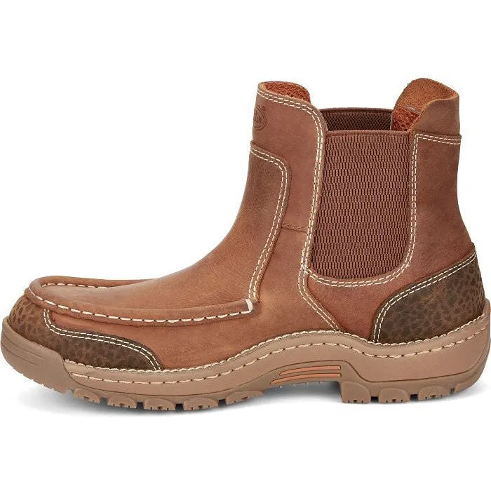 Justin Men's Channing 6 Moc Toe Western Work Boot -Brown- SE254