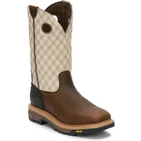 Justin Men's RoughNeck 12 Western Work Boot - Brown - WK2116