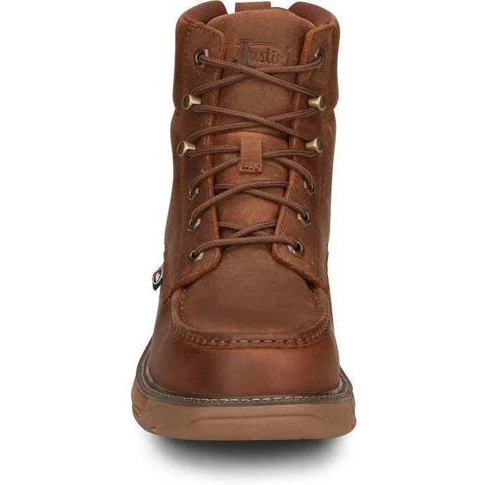 Justin Men's Rush 6" Nano CT Western Work Boot -Brown- SE471