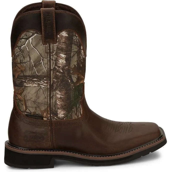 Justin Men's Trekker 11" Waterproof Western Work Boot -Brown- SE4676