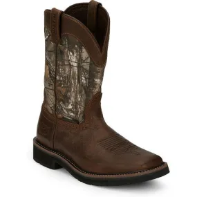 Justin Men's Trekker 11" Waterproof Western Work Boot -Brown- SE4676