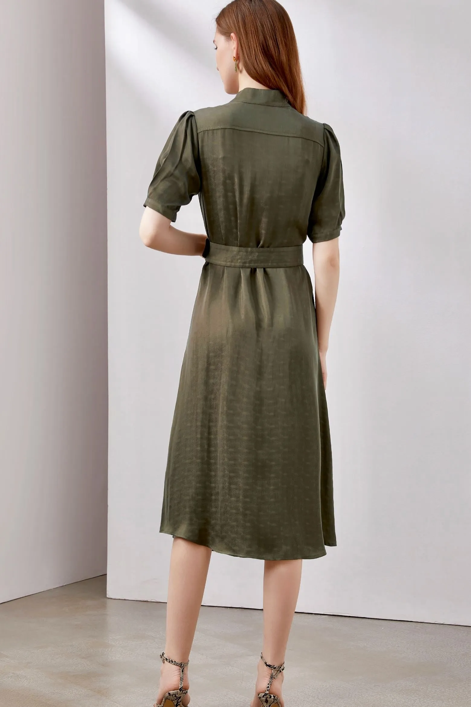 Lauren Midi Dress - Khaki