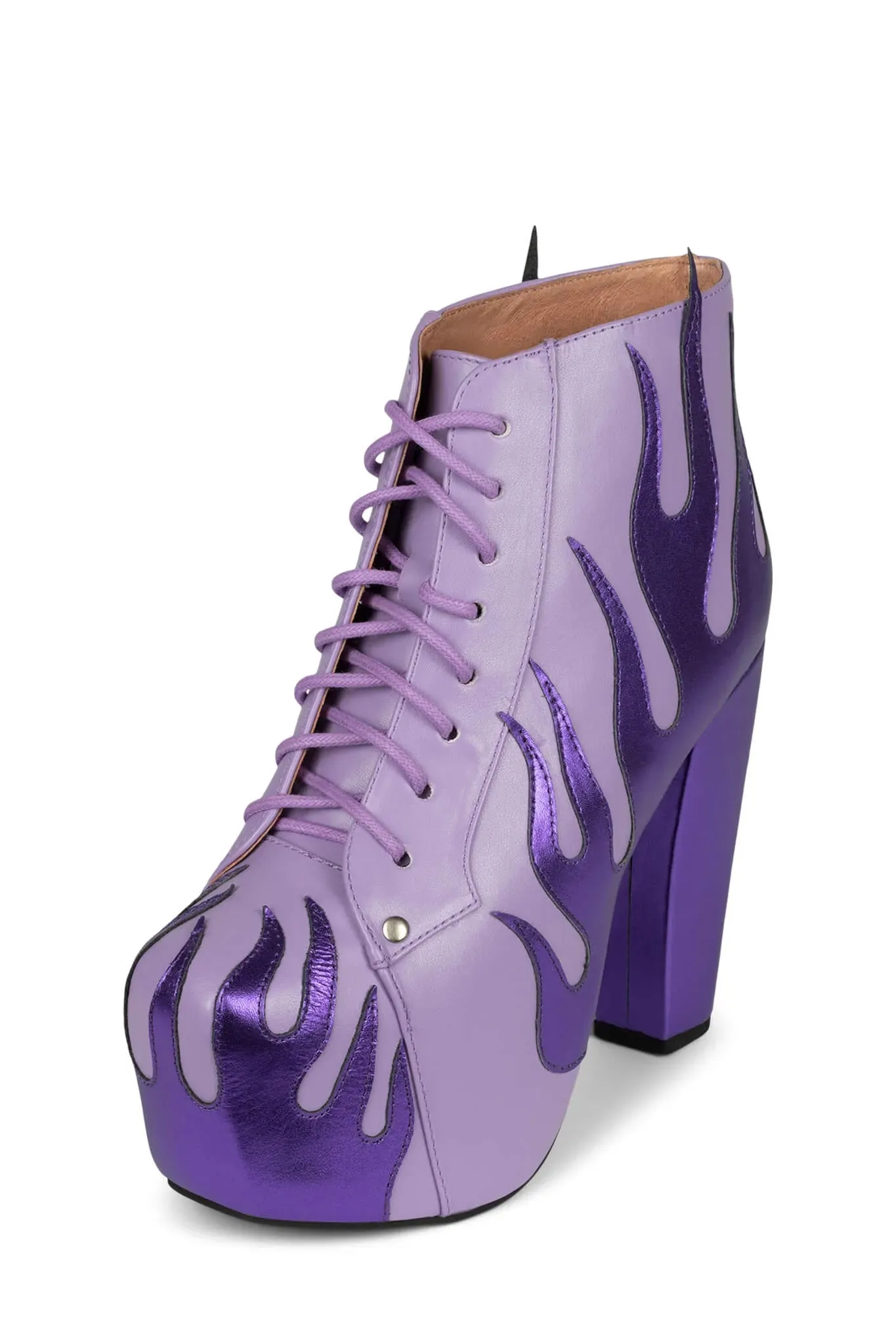 Lita Flame Boots - Purple Metallic