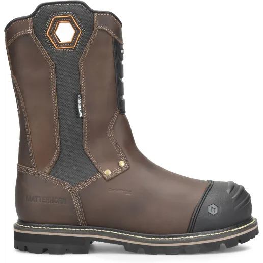 Matterhorn Men's Ibeam 10" WP Comp Toe Metguard Work Boot -Brown- MT2540