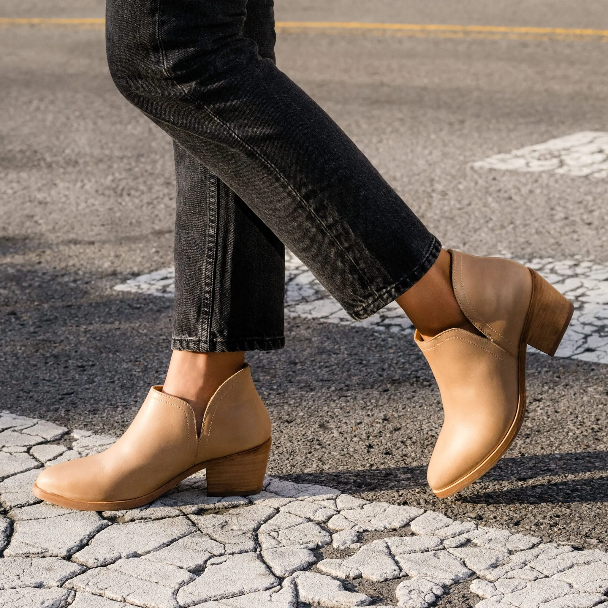 Mia Everyday Ankle Bootie Almond