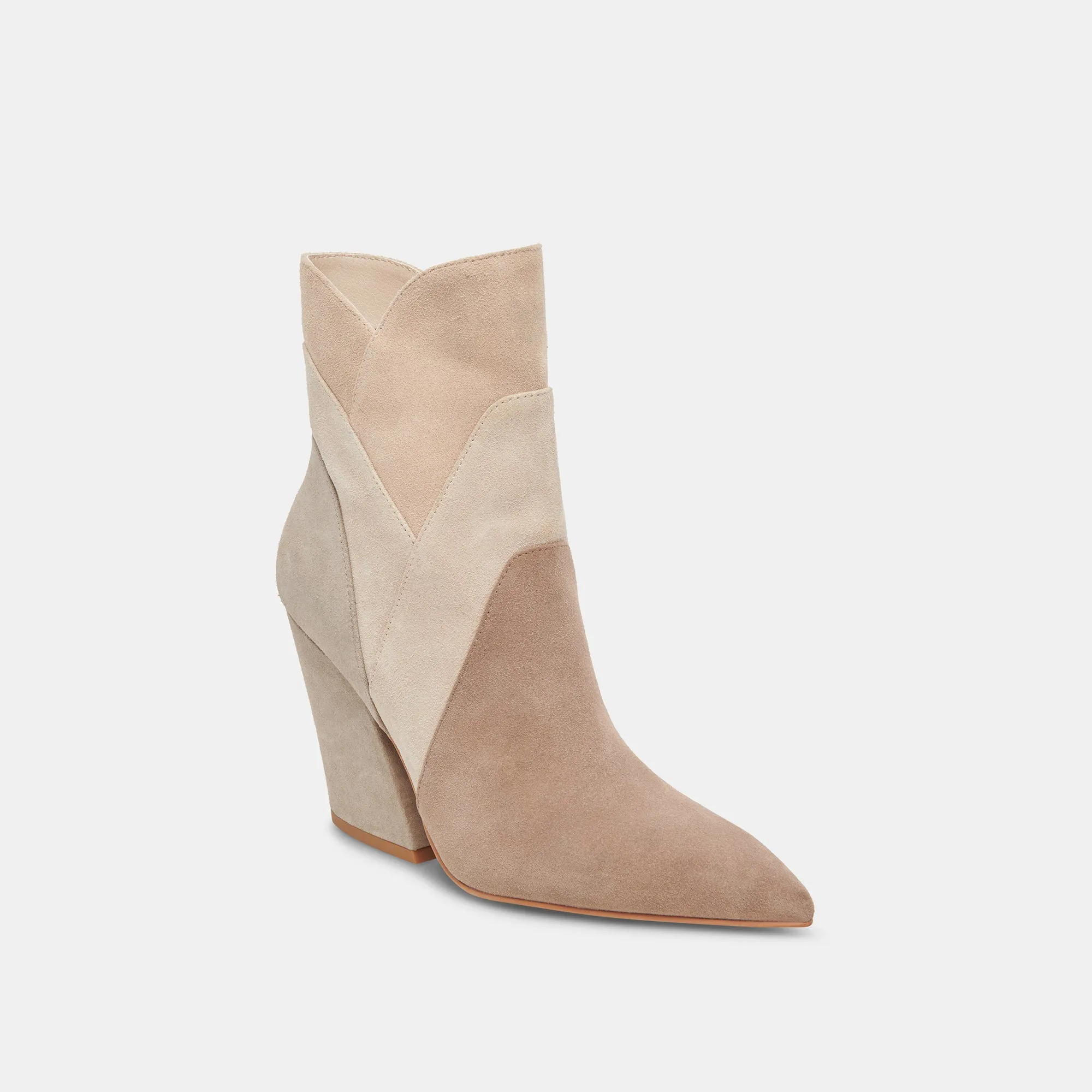 NEENA BOOTIES TAUPE MULTI SUEDE