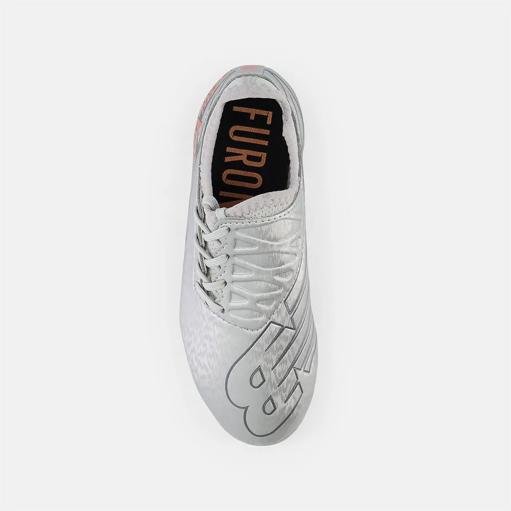 New Balance Furon V7 Dispatch Jnr FG Football Boots (Silver/Copper/Grey)