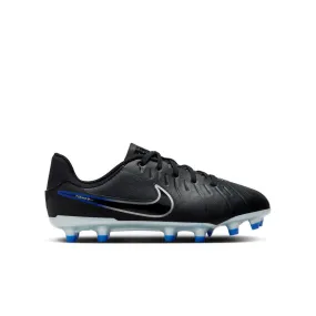 Nike Tiempo Legend 10 Academy Jnr FG/MG Football Boots (Black/Chrome/Hyper Royal)