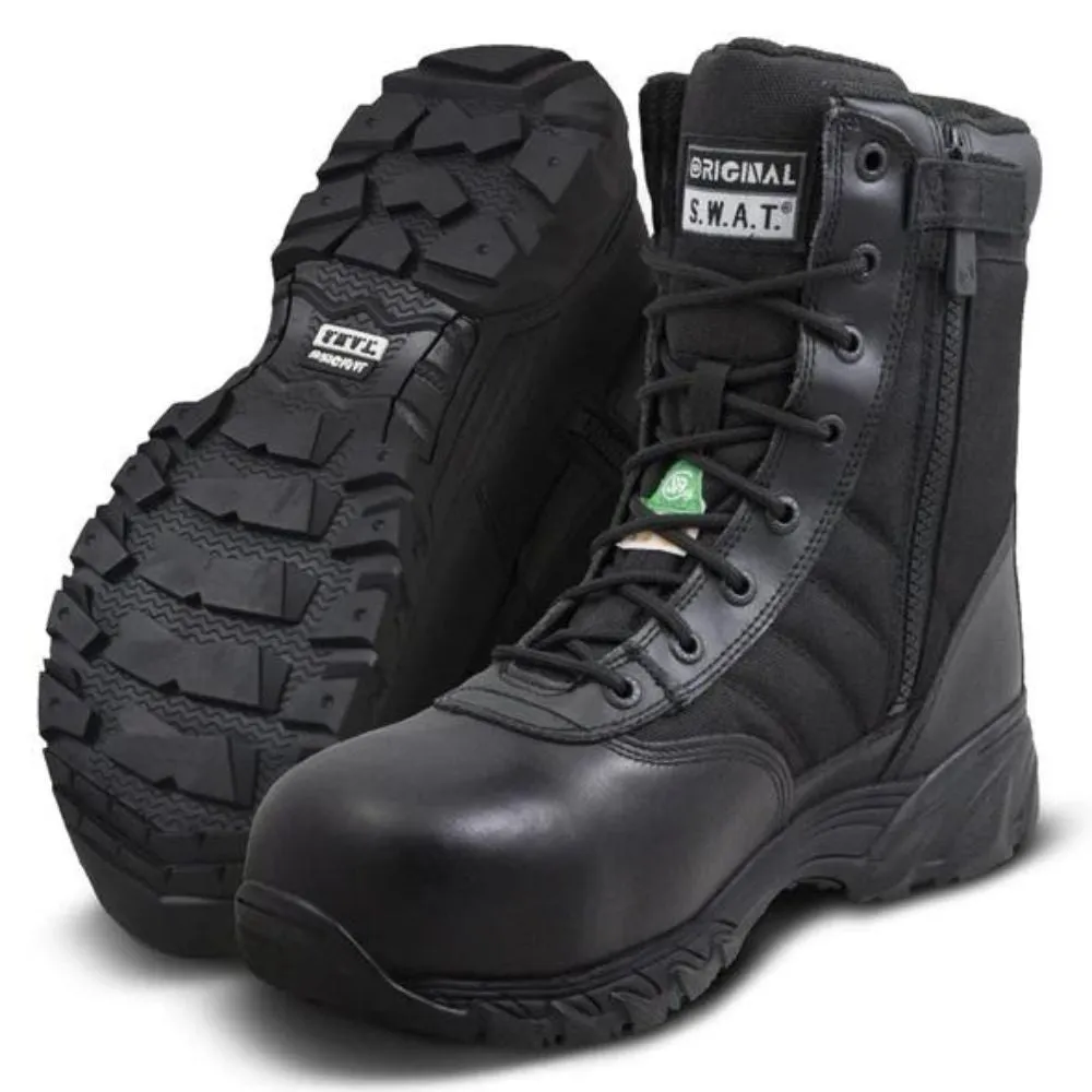 Original SWAT Classic 225201 9 Safety Men's Composite Toe Work Boot with Side Zip