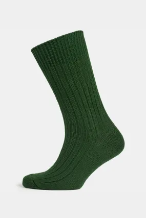 Premium Cotton Sock Rib - Bottle Green