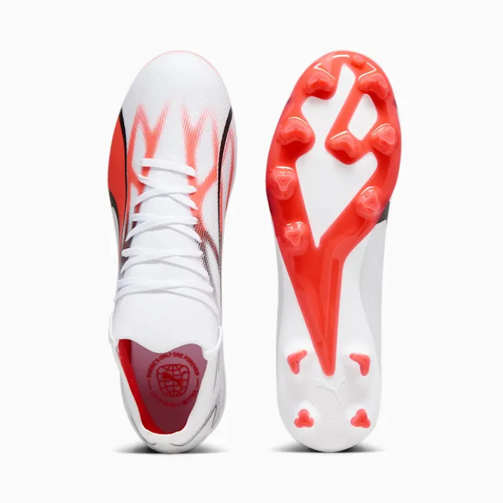 Puma Ultra Match FG/AG Football Boots (White/Black/Fire Orchid)