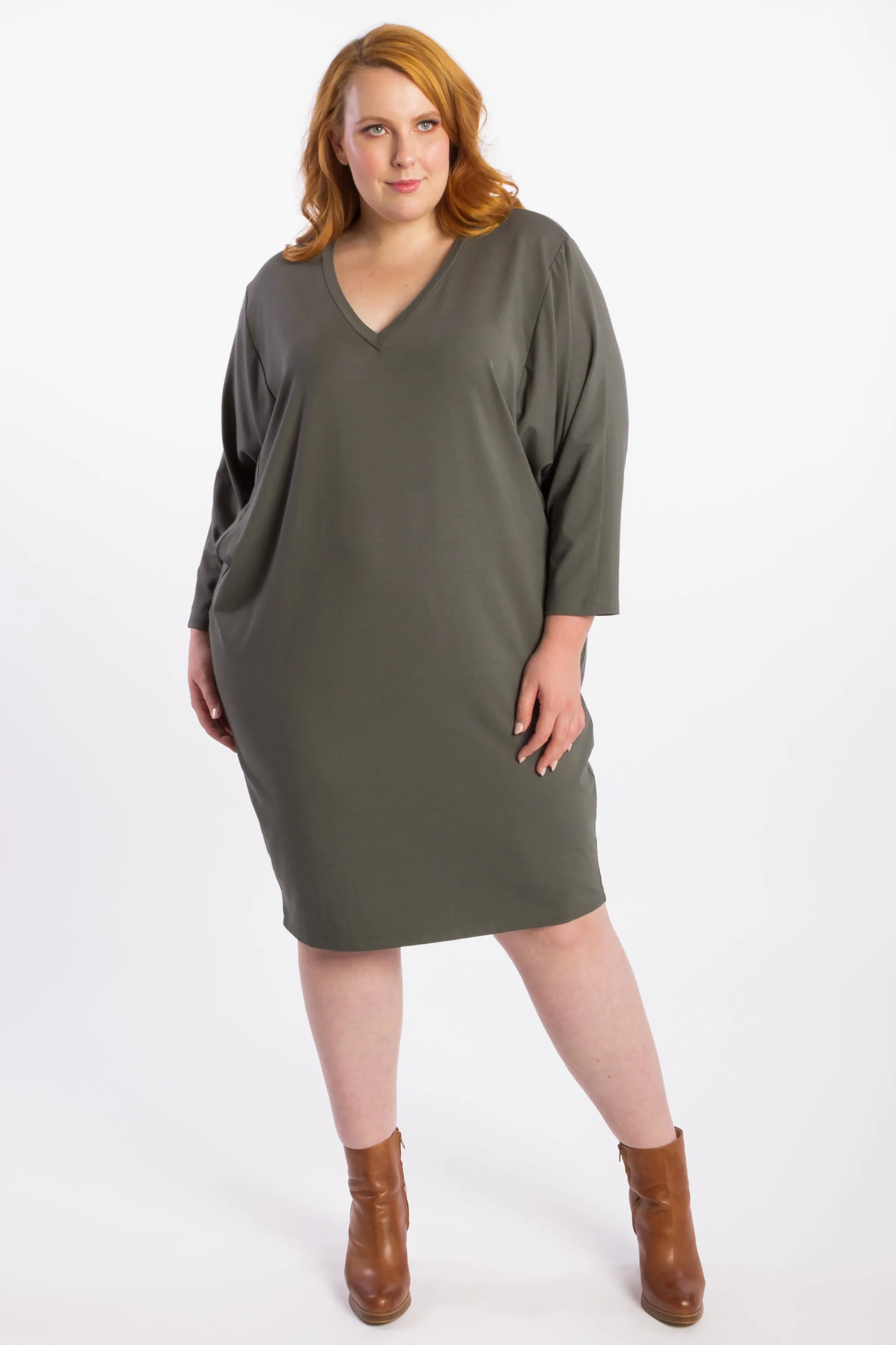 Rebel Yell Batwing Dress - Khaki