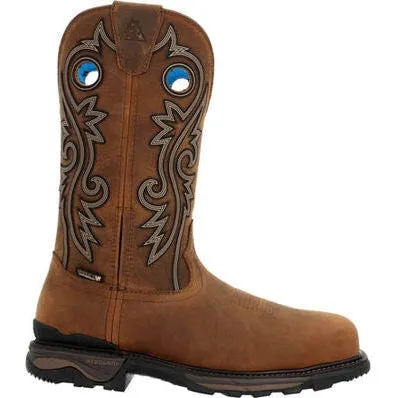 Rocky Men's Carbon 12" WP 6 Carbon Toe Western Work Boot -Brown- RKW0376