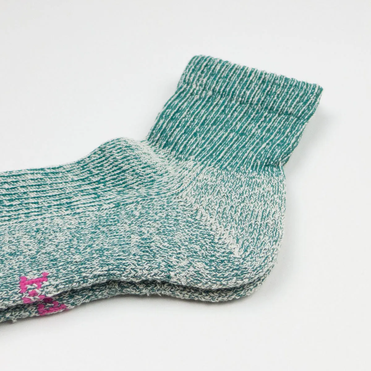 RoToTo - Hemp / Organic Cotton Pile Ankle Socks - Sea Green