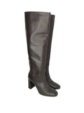 Russell & Bromley Brown Block Heel Knee High Boot UK 7 EU 40 👠