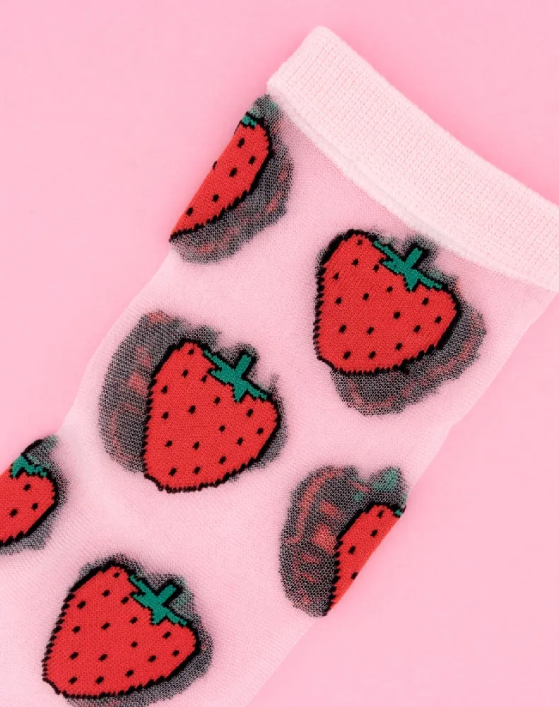 STRAWBERRY SHEER SOCKS