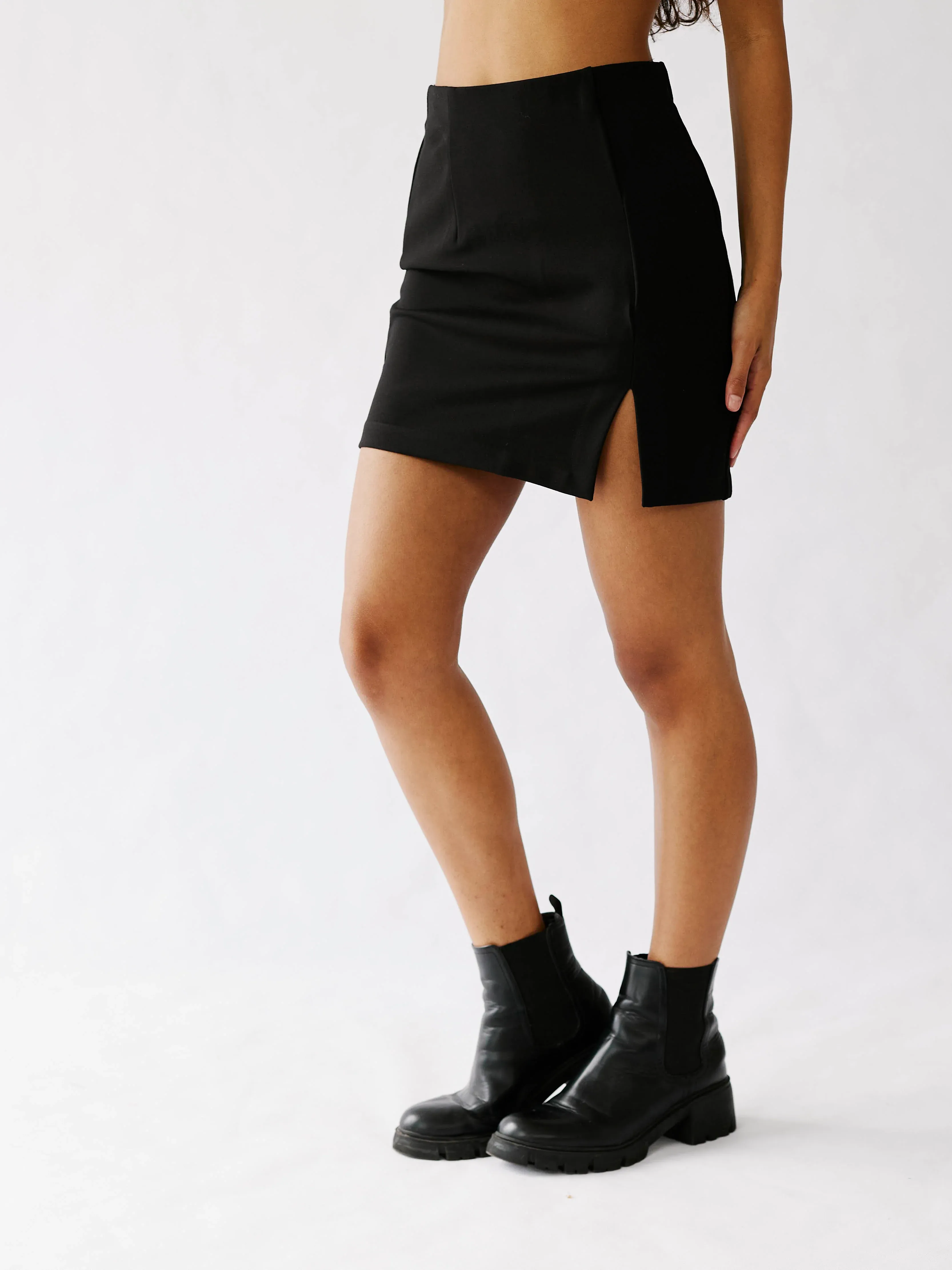 The Cheeky Mini Skirt in Black