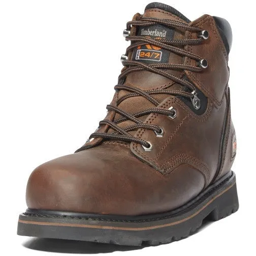 Timberland Pro Men's Pit Boss 6" ST Slip Resist Work Boot -Brown- TB033034214