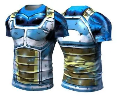 Vegeta SSB Limit Breaker Dragon Ball Z Short Sleeve Compression Rash Guard