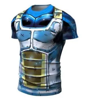 Vegeta SSB Limit Breaker Dragon Ball Z Short Sleeve Compression Rash Guard