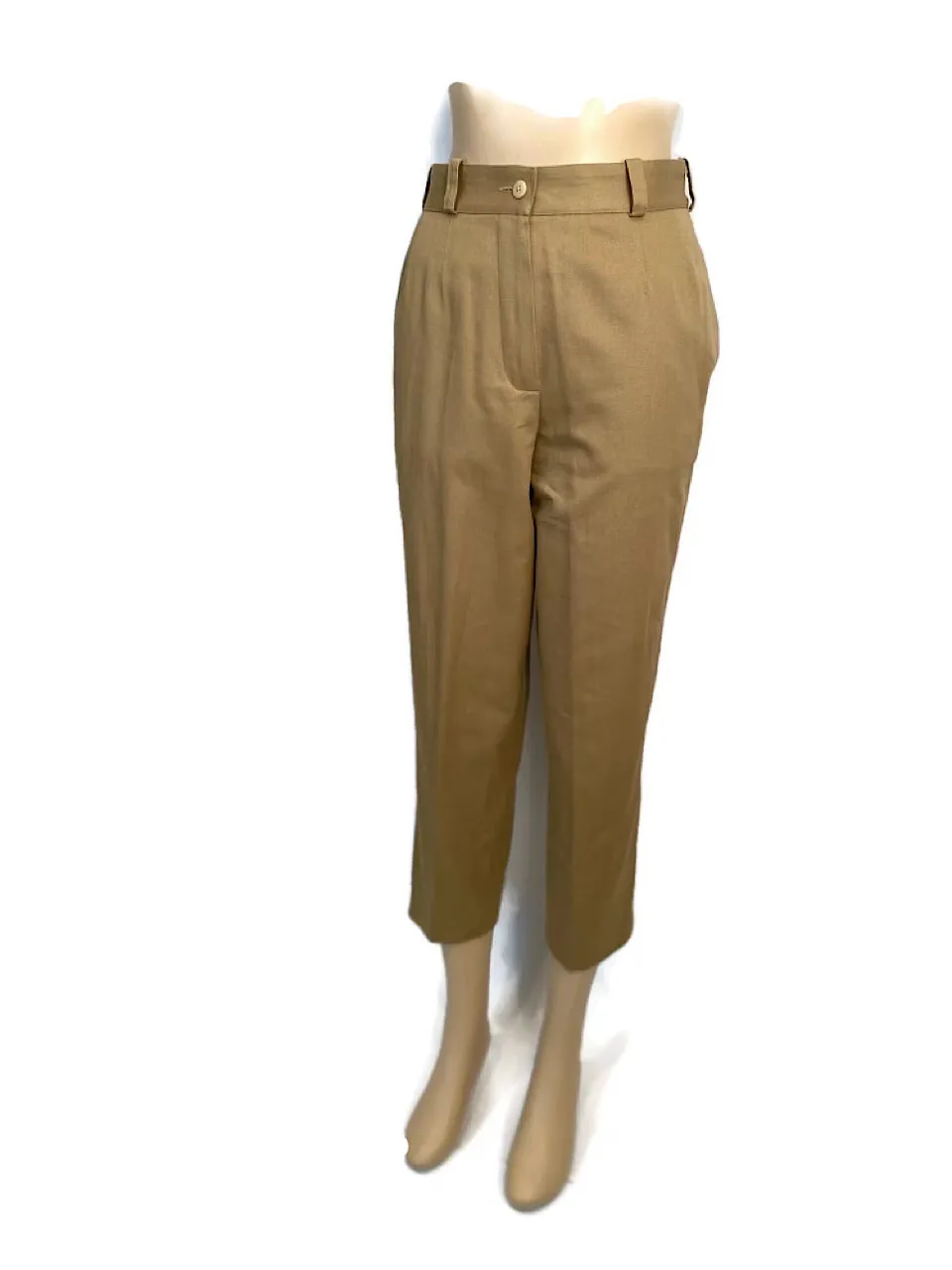 Vintage Chanel Cropped High Waist Khaki Pants US 4/6