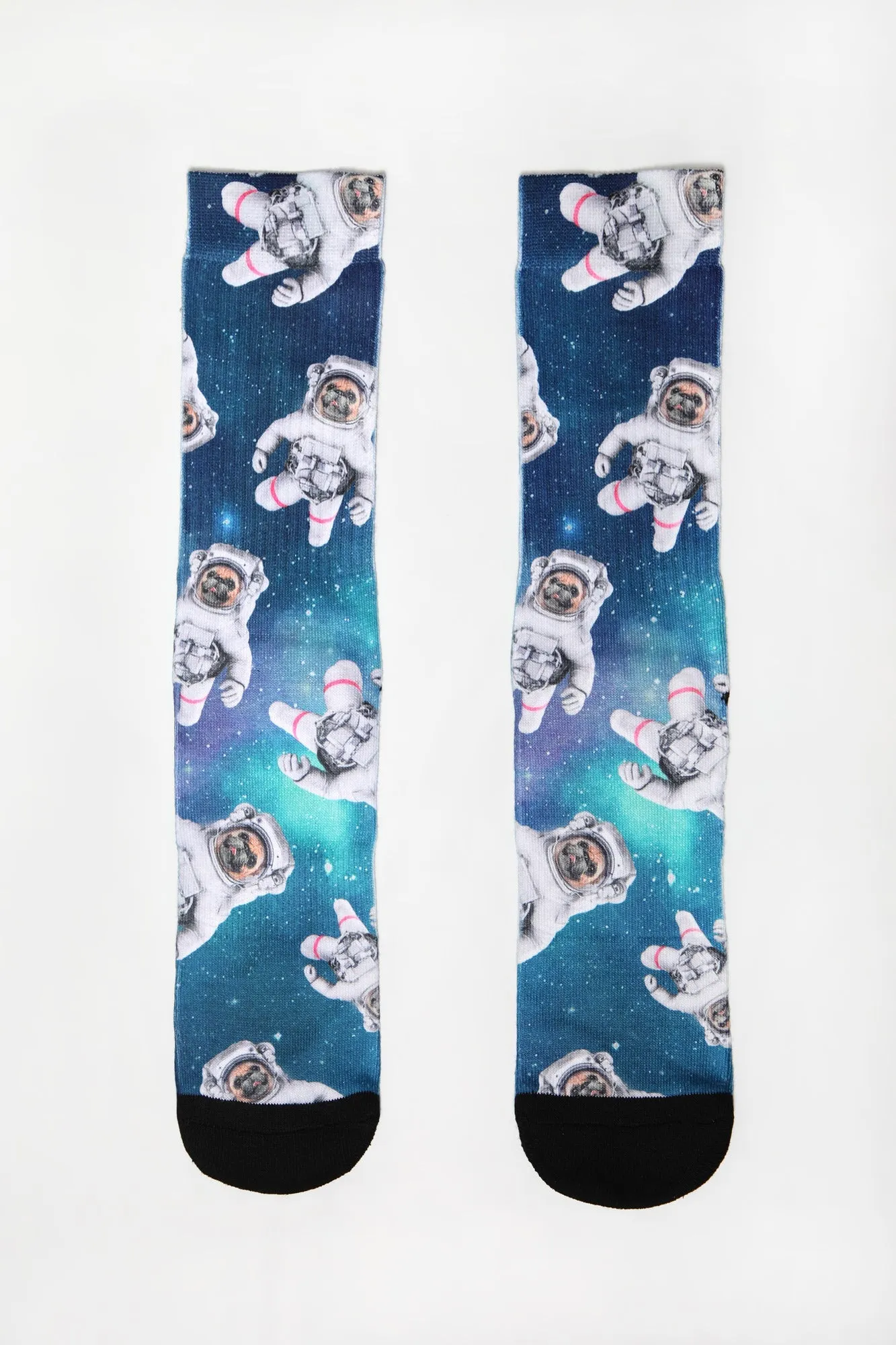 Zoo York Mens Astronaut Pugs Crew Socks