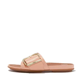 รองเท้าแตะ ผู้หญิง รุ่น GRACIE MAXI-BUCKLE LEATHER SLIDES